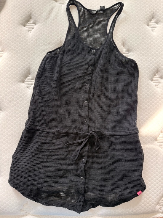 Fox Other - 120. Fox Black Mesh Swim Coverup with Front Buttons